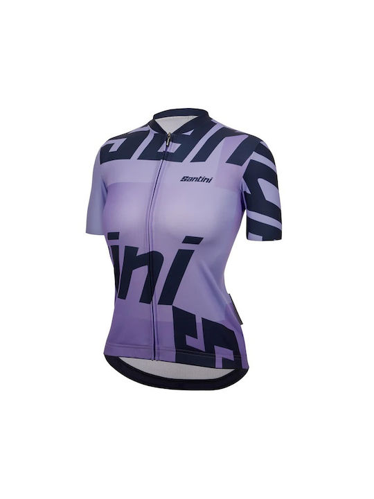 Santini Tricou De Ciclism Pentru Femei Mâneci Scurte Road Bike Violet