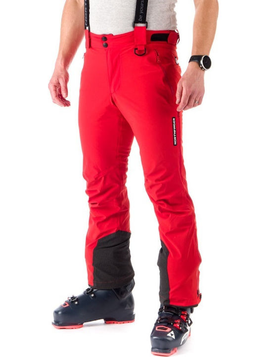 Northfinder 107227-360-102 Pantaloni de schi și snowboard pentru bărbați Roșii