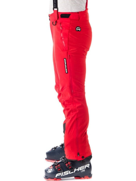Northfinder 107227-360-102 Pantaloni de schi și snowboard pentru bărbați Roșii