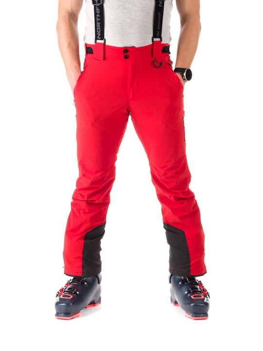 Northfinder 107227-360-102 Pantaloni de schi și snowboard pentru bărbați Roșii