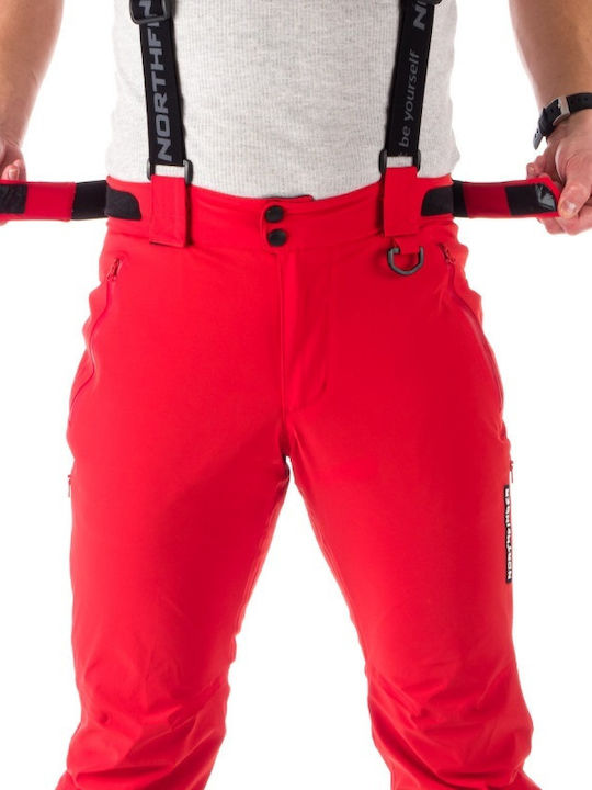 Northfinder 107227-360-102 Pantaloni de schi și snowboard pentru bărbați Roșii