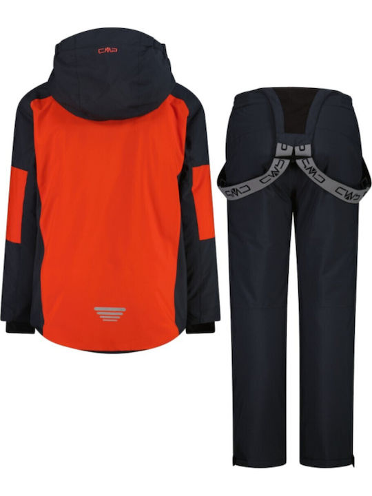CMP 35W0294-C783 Set Pentru Copii Jachetă și Pantaloni De Schi și Snowboard Roșu