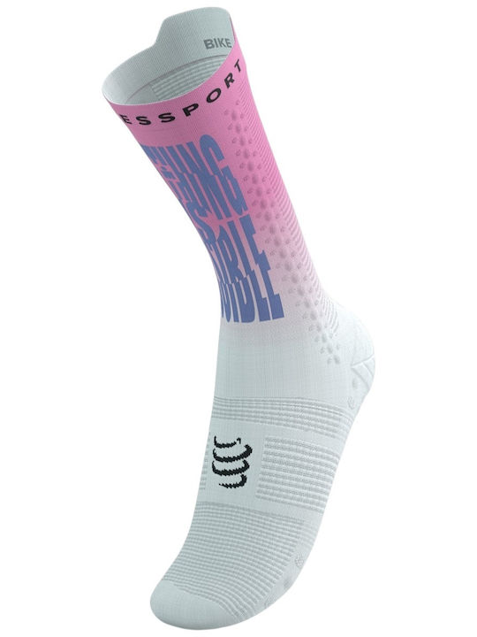Compressport Șosete Trekking Albe 1 Pereche