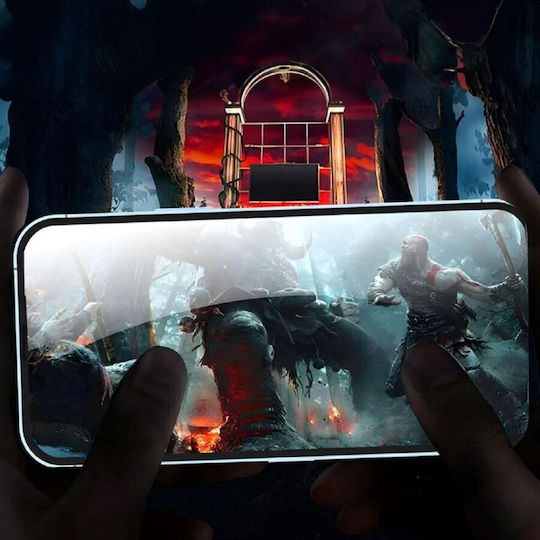 Lemontti Vollflächiger Gehärteter Glas Displayschutzfolie Samsung Galaxy A16 5G Schwarz