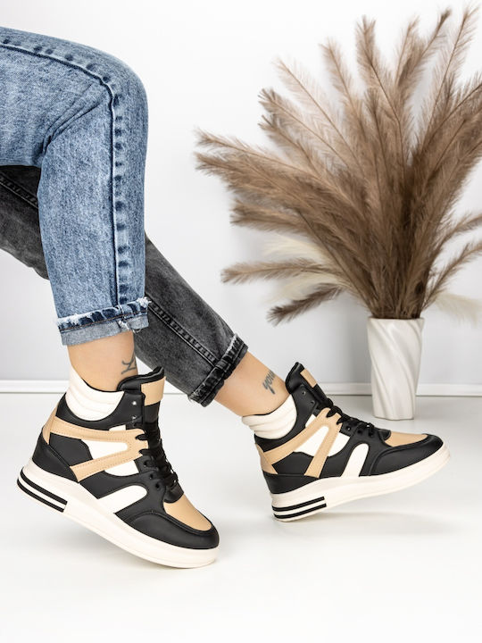Adidași Flatforms Tip Botine Negri Pentru Femei