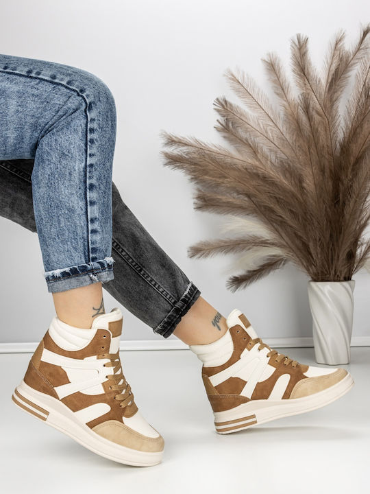Adidași Flatforms Tip Botine Kaki Pentru Femei