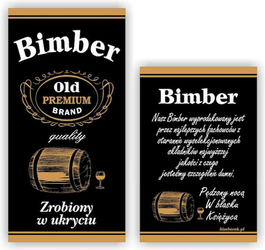 Bimberek 10 бр Самозалепващи се Етикети в Черен Цвят