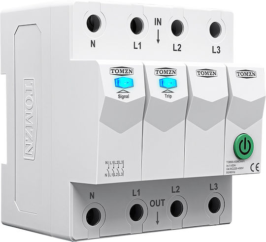 Tomzn Elektrische Messgeräte Elektrischer Pannenschiene Dreiphasig Wi-Fi TOB9S-63NCWIFI
