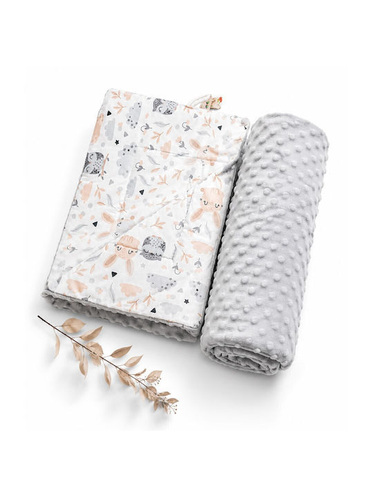 Maboo Cotton Grey Nursery Swaddling Baby Blanket 75x100cm
