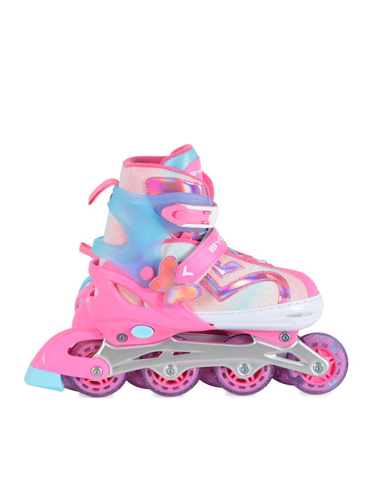 Byox Inline Αυξομειούμενα Rollers Ροζ Παιδικά