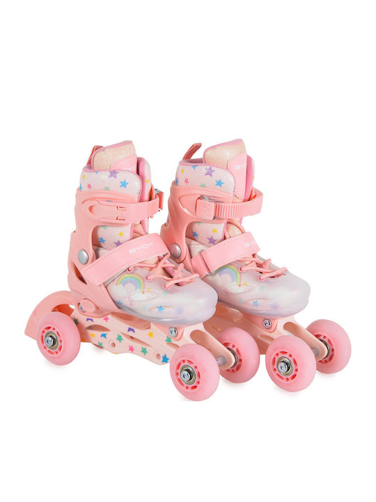 Byox Inline Αυξομειούμενα Rollers Ροζ Παιδικά