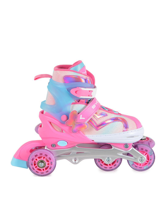 Byox Inline Αυξομειούμενα Rollers Ροζ Παιδικά