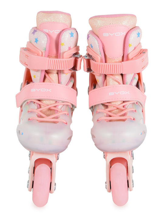 Byox Inline Αυξομειούμενα Rollers Ροζ Παιδικά