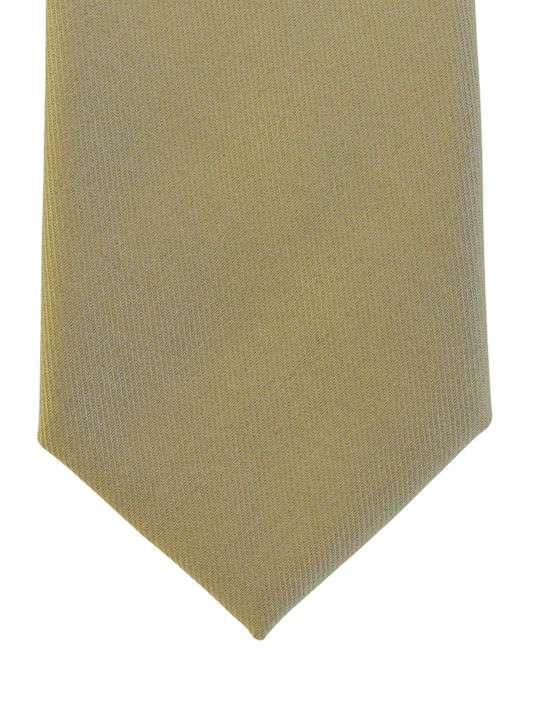 Herren Krawatte Seide Monochrom in Beige Farbe