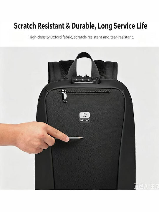 Ozuko Backpack Αδιάβροχο Μαύρο Ozuko Backpack Αδιάβροχο Μαύρο