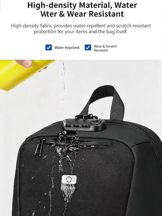 Ozuko Backpack Waterproof Black