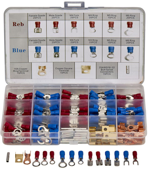 Kraft & Dele Set Terminale Electrice cu Izolație (KD10488) în Set de 300 Bucăți