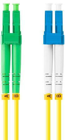 Lanberg Optical Fiber Cable LC/APC-LC/UPC 1m Yellow