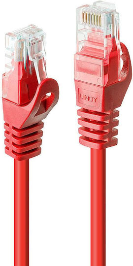 Lindy U/UTP Cat.6 Gigabit Network Cable Ethernet 0.3m Red