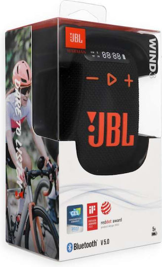 JBL Wind 3 Bluetooth Speaker 5W with Radio and Battery Life up to 2.5 Hours Black/Orange