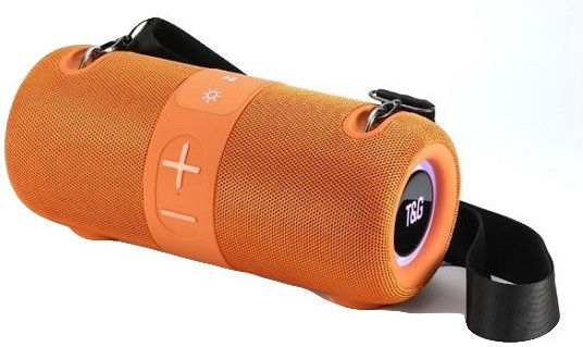 T&G TG672 - 260875 Bluetooth Lautsprecher 24W mit Tischuhren und Betriebszeiten (maximal) bis zu 3 Stunden Orange