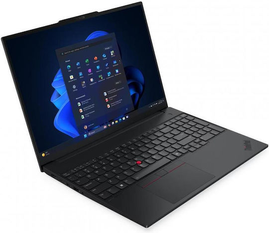 Lenovo ThinkPad E16 Gen 3 16" IPS FHD+ (Ryzen 5-220/16GB/512GB SSD/Radeon 740M/Windows 11 Pro) Черен (Английска клавиатура UK)
