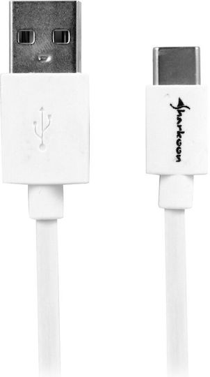 Sharkoon USB 2.0 Kabel USB-C männlich - USB-A Weiß 1.5m