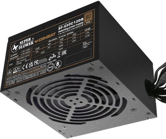 Super Flower Combat DB 650W Negru Sursă de Alimentare Calculator Complet cu fir 80 Plus Bronze