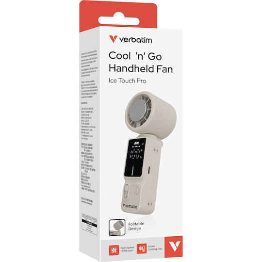 Verbatim Cool `n` Go Handheld USB Fan 10W White