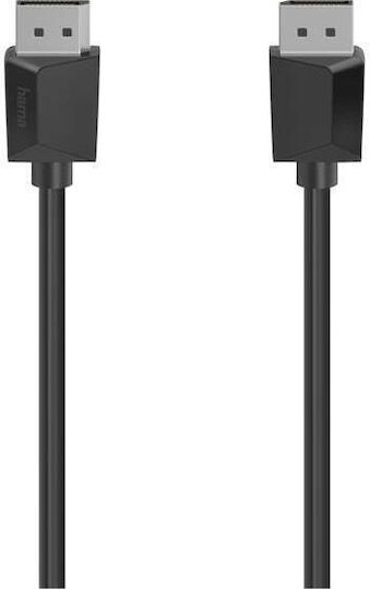 HAMA 00078443 Καλώδιο DisplayPort male - DisplayPort male 3m Μαύρο