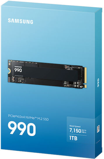 Samsung 990 SSD 1TB тип M.2 с връзка PCI Express 4.0 (Съвместим с PS5) MZ-V9V1T0BW