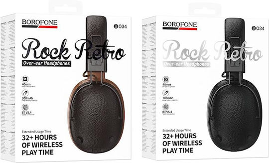 Borofone BO34 Wireless Wired On Ear Headphones Brown