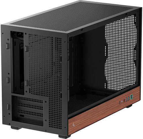 Deepcool CH260 Дървено Геймърско Micro Tower Компютърно Кутия със Страничен Прозорец Черно