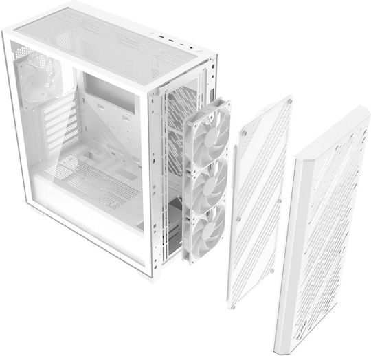 Adata XPG VALOR AIR PRO Gaming Midi-Turm Computergehäuse mit Seitenfenster und ARGB-Beleuchtung Weiß