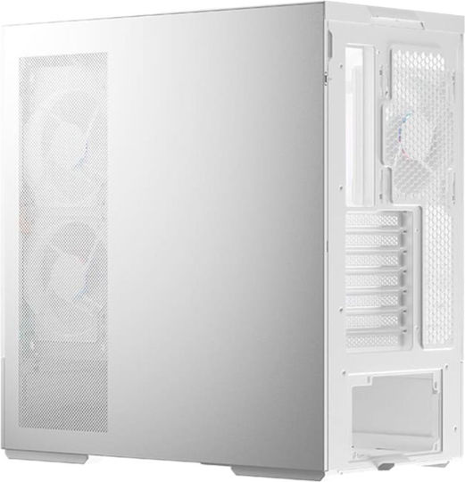 LC-Power Gaming 812W Quartz Vision Midi-Turm Computergehäuse mit Seitenfenster Weiß
