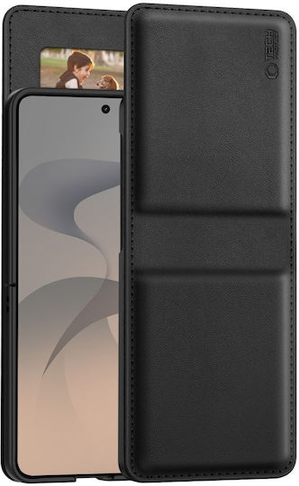 Tech-Protect Wallet Δερμάτινο / Σιλικόνης Μαύρο (Galaxy Z Flip8)