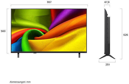 LG Smart Телевизор 43" 4K UHD LED AI NU80 HDR (2026) 43NU8E0B3LA