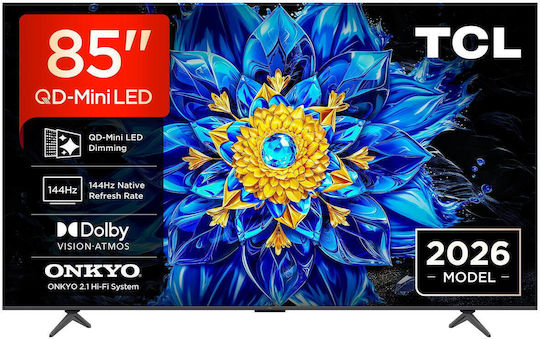 TCL Smart Τηλεόραση 85" 4K UHD QD-Mini LED P8L HDR (2026) 85P8L