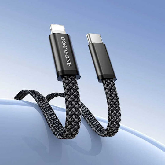 Borofone Braided USB-C To Lightning Cable 30W Black 1m