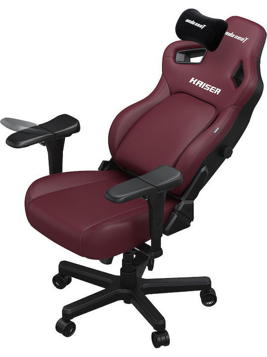 Anda Seat Kaiser 4 L Καρέκλα Gaming Δερματίνης με Ρυθμιζόμενα Μπράτσα Maroon