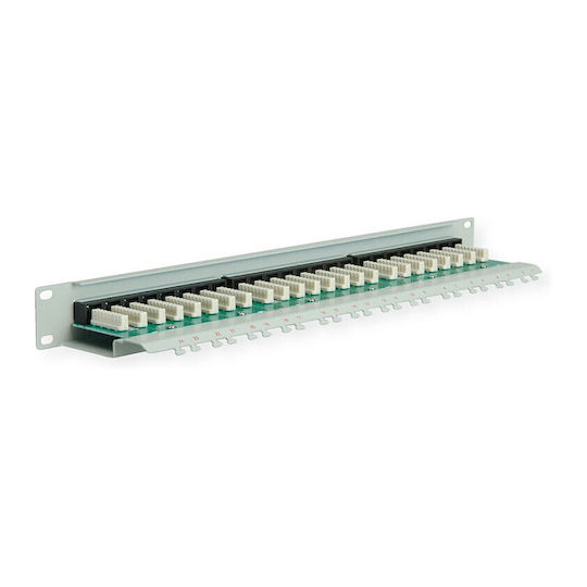 Roline Patch Panel for Rack 1U 19" with 24 cat6 Ports Gray