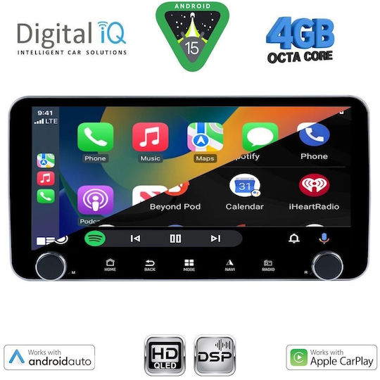 Digital IQ Radio Auto 1 DIN Bluetooth USB