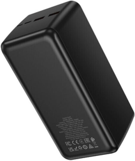 Borofone BJ80C Power Bank 50000mAh 22.5W With 2 USB-A Output Ports And USB-C Quick Charge Port Black