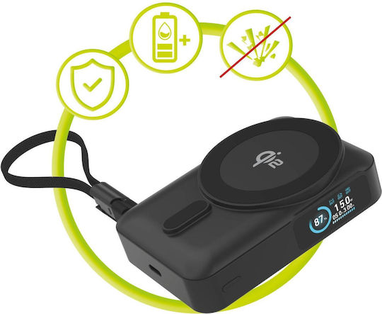 Mobile Origin PB19 MagSafe Qi2 Power Bank 10000mAh 20W With USB-C Power Delivery Output Port Black