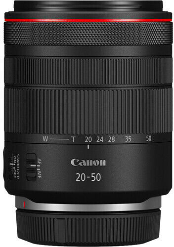 Canon Full Frame Camera Lens RF 20-50mm F/4L IS USM PZ Ultra-Wide Zoom for Canon RF Mount Black