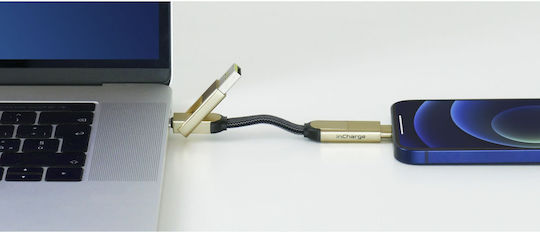 Rolling Square USB to Lightning / Type-C Cable Beige