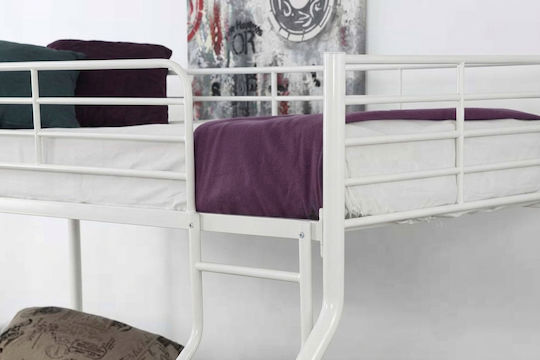 Kids Bed Bunk Semi Double White for Mattress 140x200cm