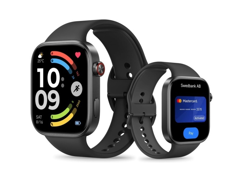 Xiaomi Redmi Watch 6 NFC Aluminium 46mm με Παλμογράφο (Obsidian Black)