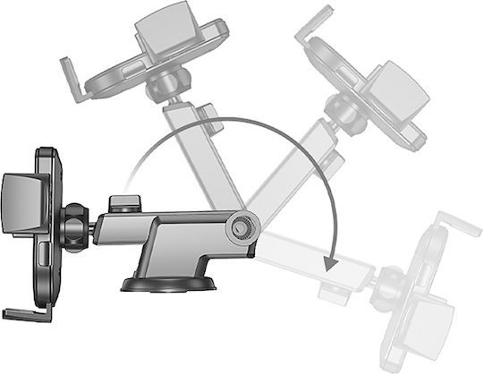 Earldom Car Mobile Mount with Adjustable Hooks Black
