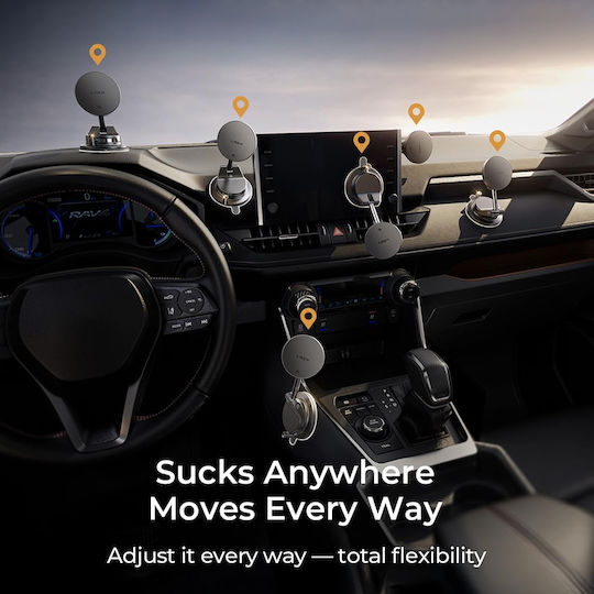 Lisen Car Mobile Mount with Adjustable Hooks Black